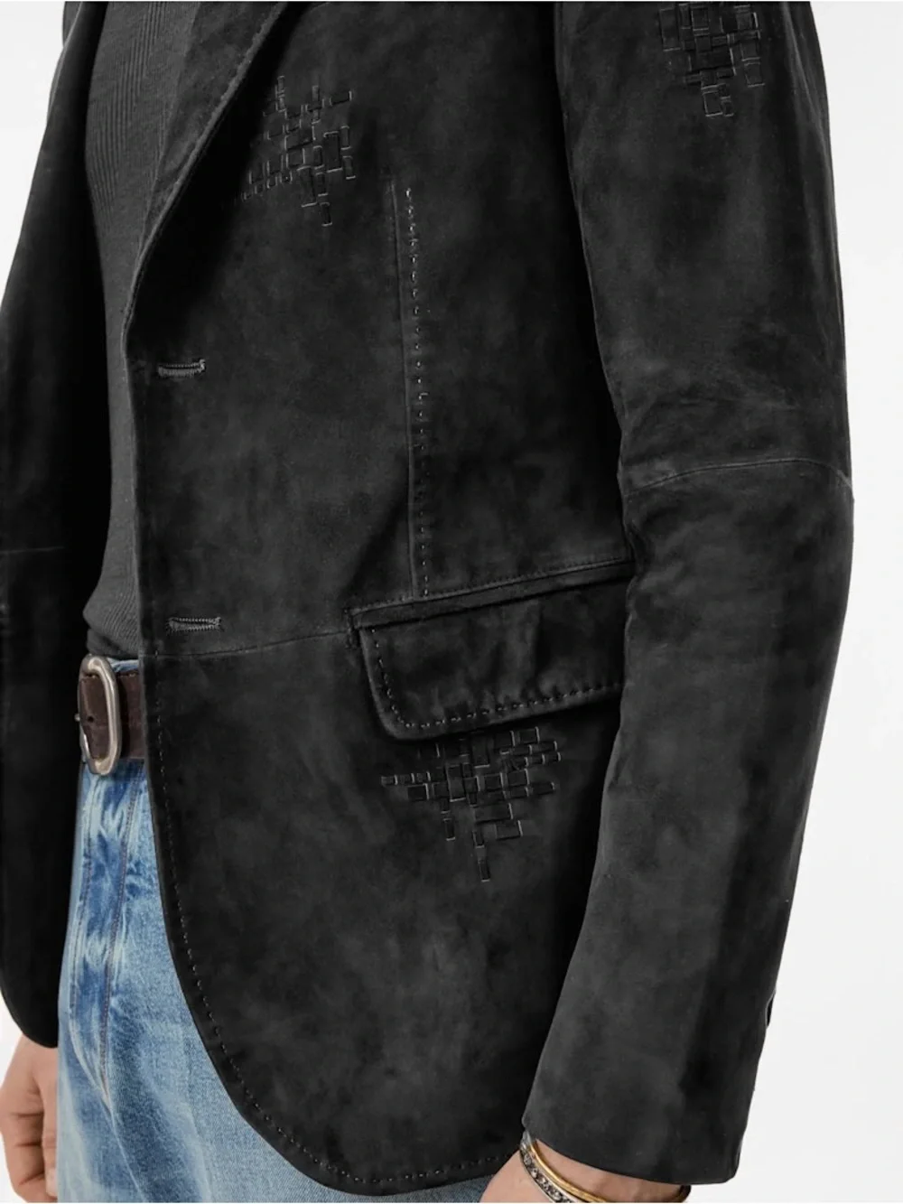 $2998 John Varvatos Collection Dunmore Suede Jacket EU 52 USA 42
